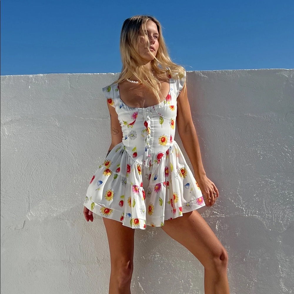 Vanessa Mooney Elisabeth Romper - Flower Print